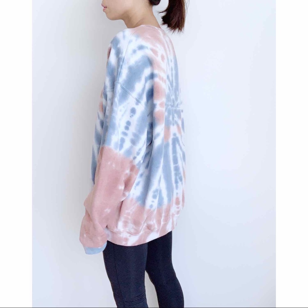 LUXE TIE-DYE sweater pullover top - Picture 5 of 5